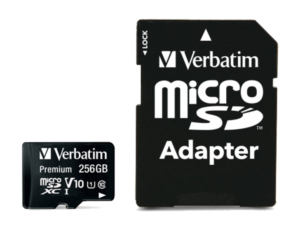 Verbatim microSDXC Speicherkarte 256 GB UHS-I Premium Class 10 + SD Adapter Verbatim microSDXC Speicherkarte 256 GB UHS-I Premium Class 10 + SD Adapter